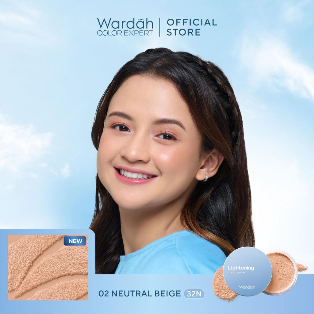 WARDAH Lightening Matte Powder 20 g Bedak Tabur dengan Smooth Matte Finish yang Diformulasikan dengan SPF 20 PA dan Serum Niacinamide Untuk Hasil Makeup Flawless dan Cerah Cocok Dipakai dengan Cushion Makeup