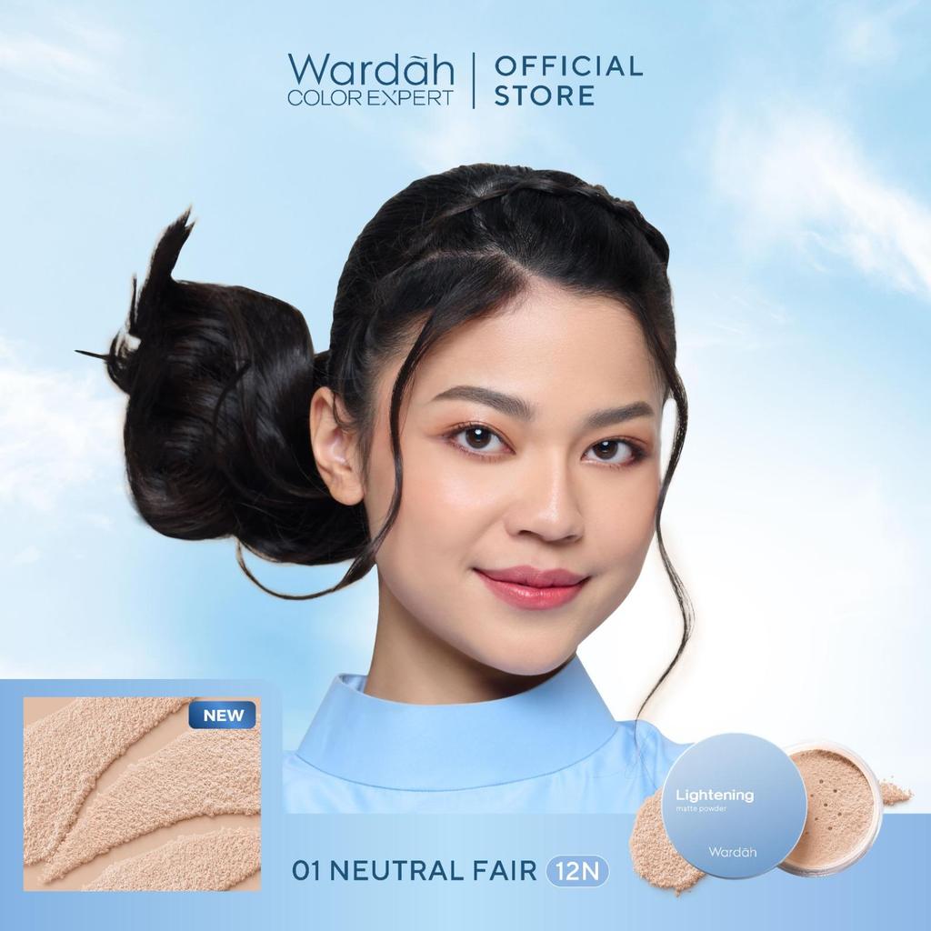WARDAH Lightening Matte Powder 20 g Bedak Tabur dengan Smooth Matte Finish yang Diformulasikan dengan SPF 20 PA dan Serum Niacinamide Untuk Hasil Makeup Flawless dan Cerah Cocok Dipakai dengan Cushion Makeup