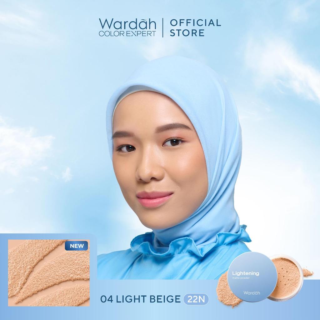 WARDAH Lightening Matte Powder 20 g Bedak Tabur dengan Smooth Matte Finish yang Diformulasikan dengan SPF 20 PA dan Serum Niacinamide Untuk Hasil Makeup Flawless dan Cerah Cocok Dipakai dengan Cushion Makeup