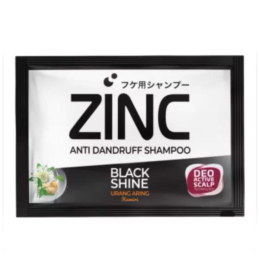 ZINC Shampoo Hijab Sachet 10ml Sachet Renceng 12 Pcs | Shampo Zinc Perawatan Rambut, Active Fresh