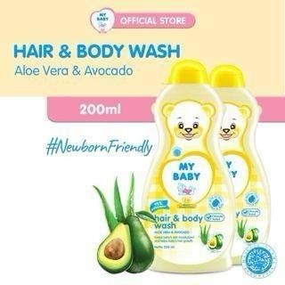 MY BABY Hair & Body Wash Pouch 375ml | Botol 200ml | Sabun Bayi & Shampoo 2in1
