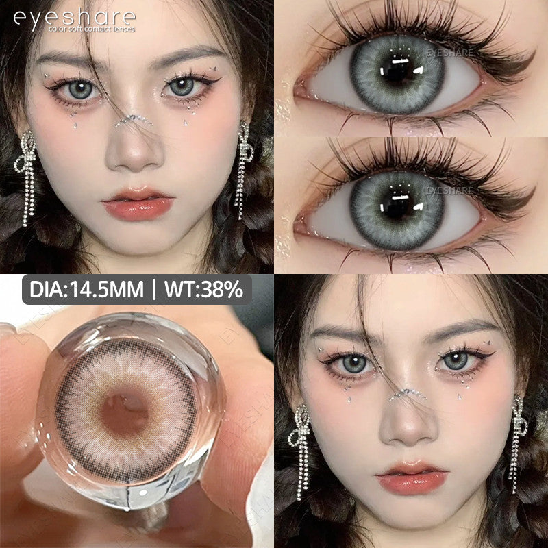 Eyeshare Softlens Big Eyes 14.5mm 1Pasang LOIRE BROWN Lensa Kontak Mata Orang Korea