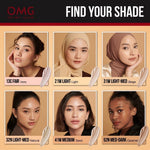 OMG Coverlast Liquid Foundation Oh My Glam Alas Bedak Cair 25ml Tahan Lama