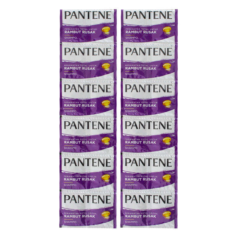 PANTENE Shampoo Sachet Renceng 12 Pcs 10ml | Pantene Anti Dandruff, Anti Lepek, Black, All Varian