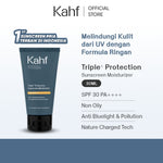 Kahf Sunscreen Moisturizer Triple+ Protection SPF 30 PA+++ 30 ml GET Kahf Sunscreen Moisturizer Triple+ Protection SPF 30 PA+++ 30 ml-Sunscreen Pelembab Wajah Pria-Non Oily, Anti Bluelight & Pollution-Daily Use
