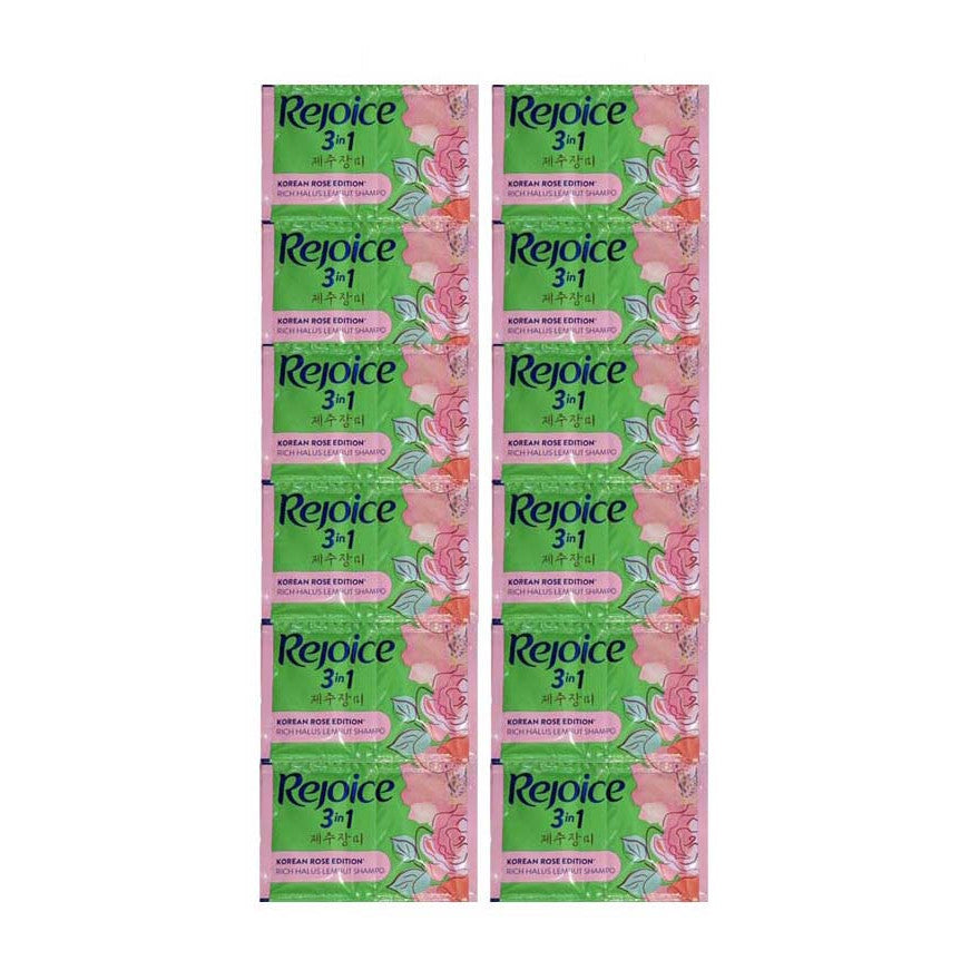 REJOICE Shampoo 3in1 Sachet Renceng 12 All Varian 10ml | Sampo Rejoice Anti Ketombe, Korean Rose