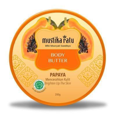 Mustika Ratu Papaya Body Butter – 200g | Deep Nourishing Moisturizer with Papaya Extract | Smooth, Hydrated, and Radiant