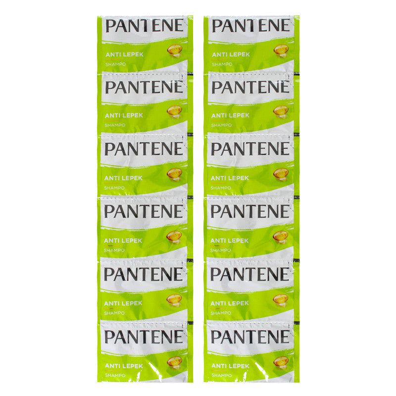 PANTENE Shampoo Sachet Renceng 12 Pcs 10ml | Pantene Anti Dandruff, Anti Lepek, Black, All Varian