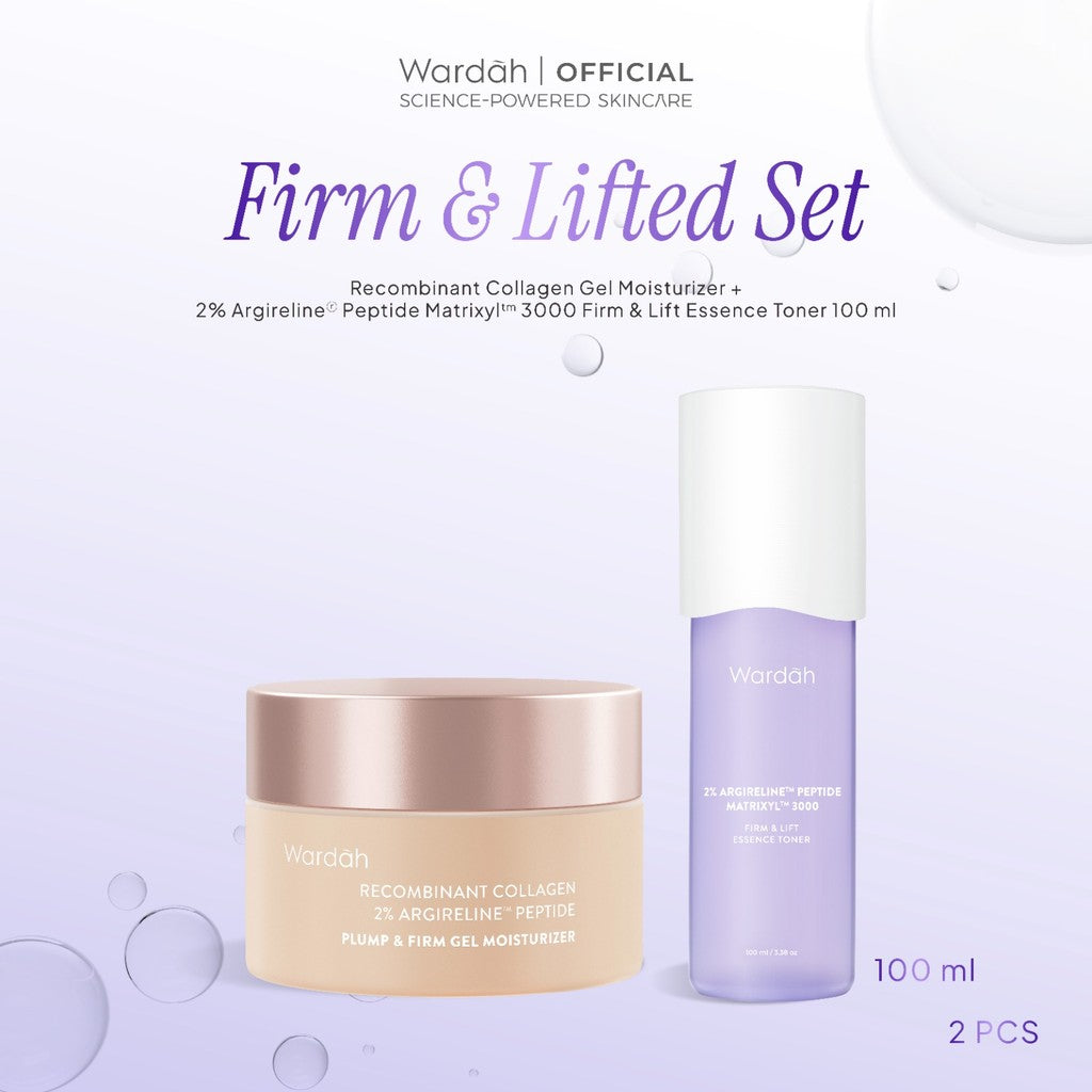 NEW! Wardah 2% Argireline Peptide MatrixylTM 3000 Firm & Lift Essence Toner 100 ml - Mencegah Penuaan Dini, Mengencangkan Kulit, Mengurangi Smile Line, dan Meningkatkan Elastisitas Kulit - Untuk Semua Jenis Kulit - Skincare