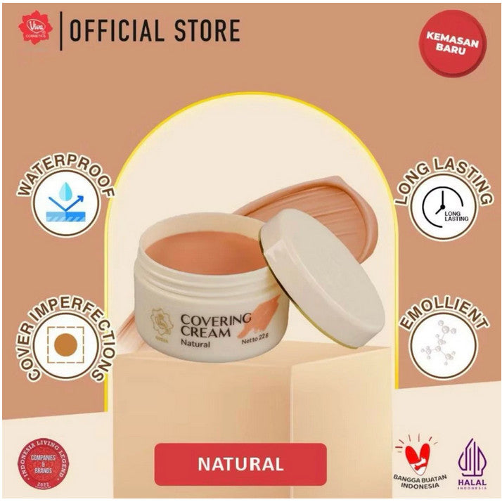 Viva Queen Covering Cream 22g – Waterproof Foundation Base for Smooth & Flawless Skin