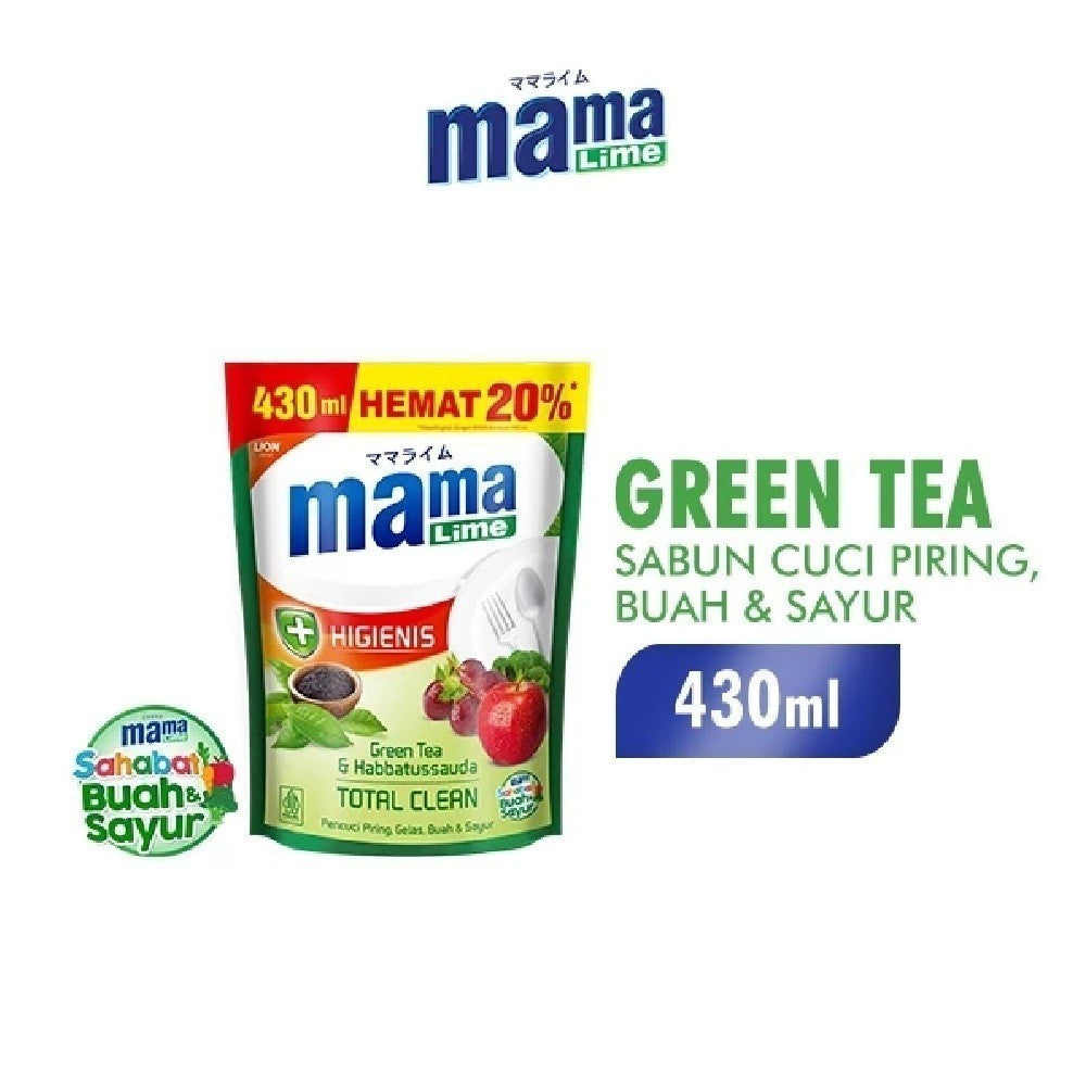 Mama Lemon Lime Sabun Cair Cuci Piring Buah dan Sayur Pouch Besar 430ML / 680ML