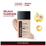 OMG Coverlast Liquid Foundation Oh My Glam Alas Bedak Cair 25ml Tahan Lama