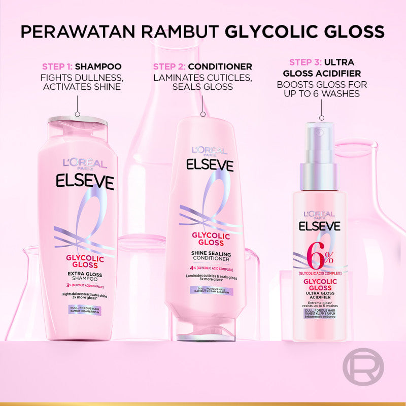 L'Oreal Paris Elseve Glycolic Gloss Shampoo 280mL