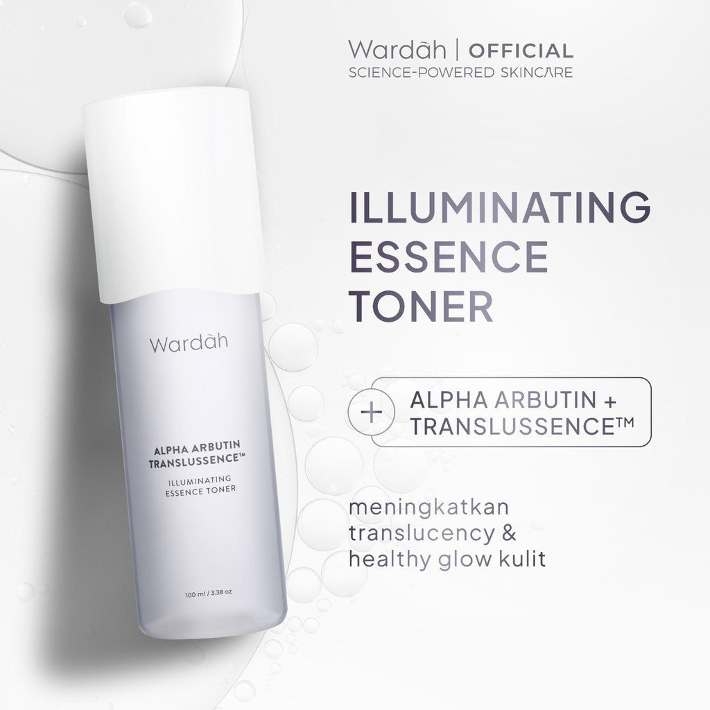 NEW! Wardah Alpha Arbutin Translussence Illuminating Essence Toner 50 ml Mencerahkan Kulit Menghilangkan Dark Spot Menghidrasi Kulit Ceramide dan Melembutkan Tekstur Wajah Untuk Semua Jenis Kulit - Toner Badan - Skincare