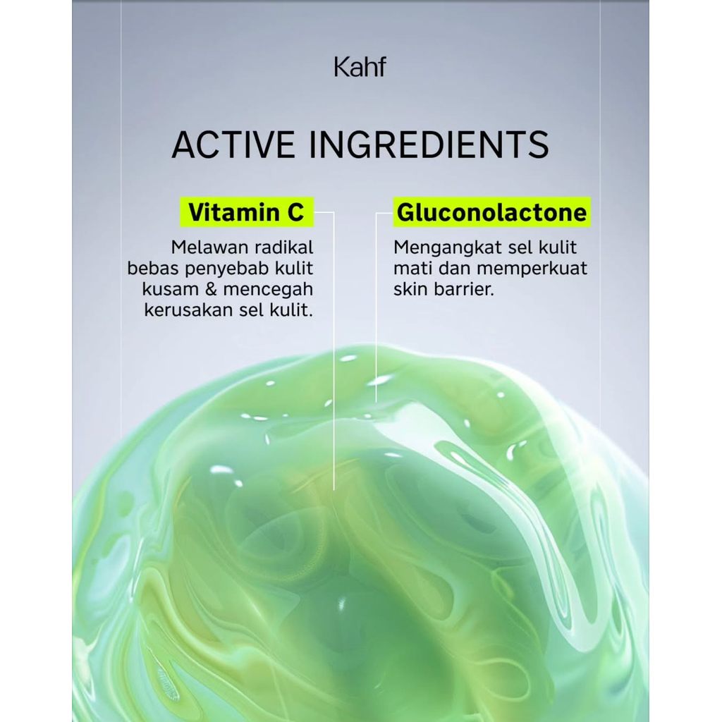 Kahf Bright Revitalizing Amino Gel Face Wash 100 ml GET Kahf Bright Revitalizing Amino Gel Face Wash 100 ml-Sabun Cuci Muka Pria Kulit Sensitif Mencerahkan Wajah-Vitamin C, Niacinamide-Gentle Cleanser Low pH for Daily Use