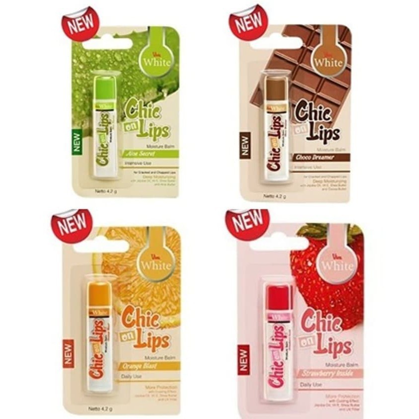 Viva Chic On Lips Lip Balm – Aloe / Choco / Orange / Strawberry – Moisturizing Lip Care