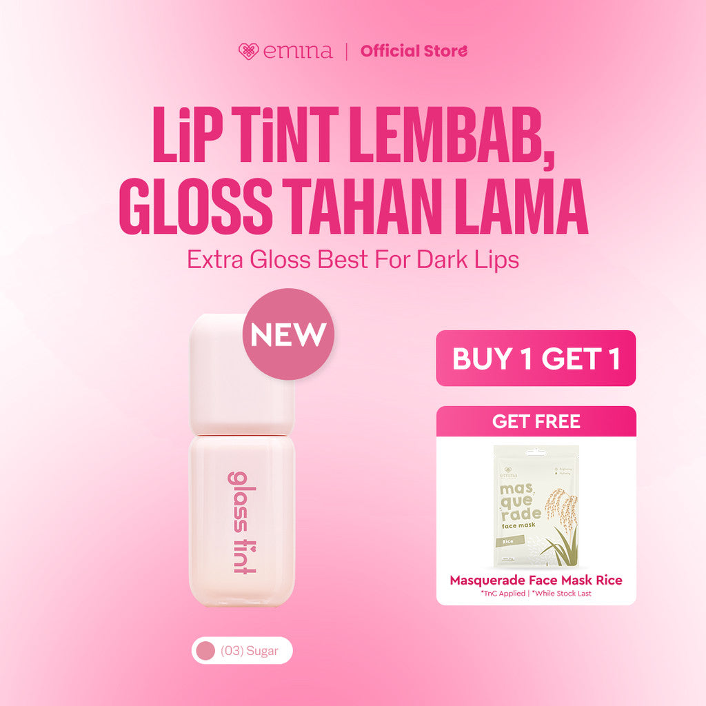 [BUY 1 GET 1] Emina Jelly Stain FREE Sheetmask - Lip Tint Korea Glossy Ombre Tahan 12 Jam Ringan Longlasting Transferproof SPF 25 Vitamin E Makeup Lip Stain Lembab Lipgloss Lip Matte Lipstick Lip Care Anak Sekolah