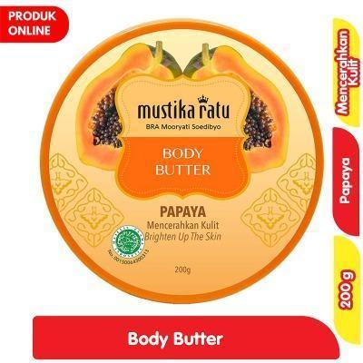 Mustika Ratu Papaya Body Butter – 200g | Deep Nourishing Moisturizer with Papaya Extract | Smooth, Hydrated, and Radiant