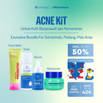 [SPECIAL NEW WAREHOUSE] Emina 4pcs Bundle 4in1 Paket skincare Moisturizer Serum Face Wash - GLOWING KIT ACNE KIT Dark Spot Bright Barrier Set