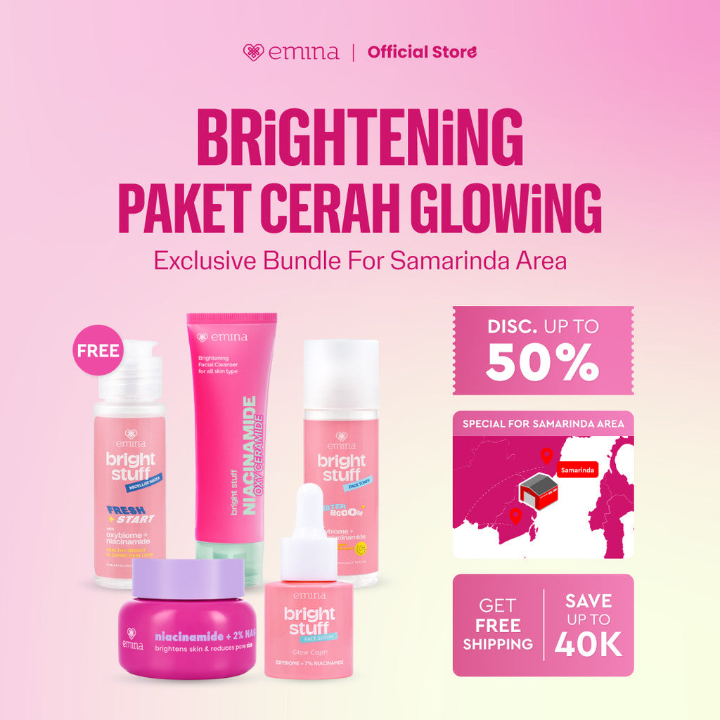 [SPECIAL NEW WAREHOUSE] Emina 4pcs Bundle 4in1 Paket skincare Moisturizer Serum Face Wash - GLOWING KIT ACNE KIT Dark Spot Bright Barrier Set