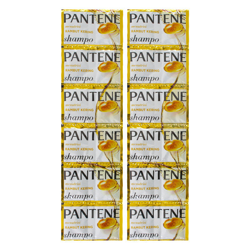 PANTENE Shampoo Sachet Renceng 12 Pcs 10ml | Pantene Anti Dandruff, Anti Lepek, Black, All Varian
