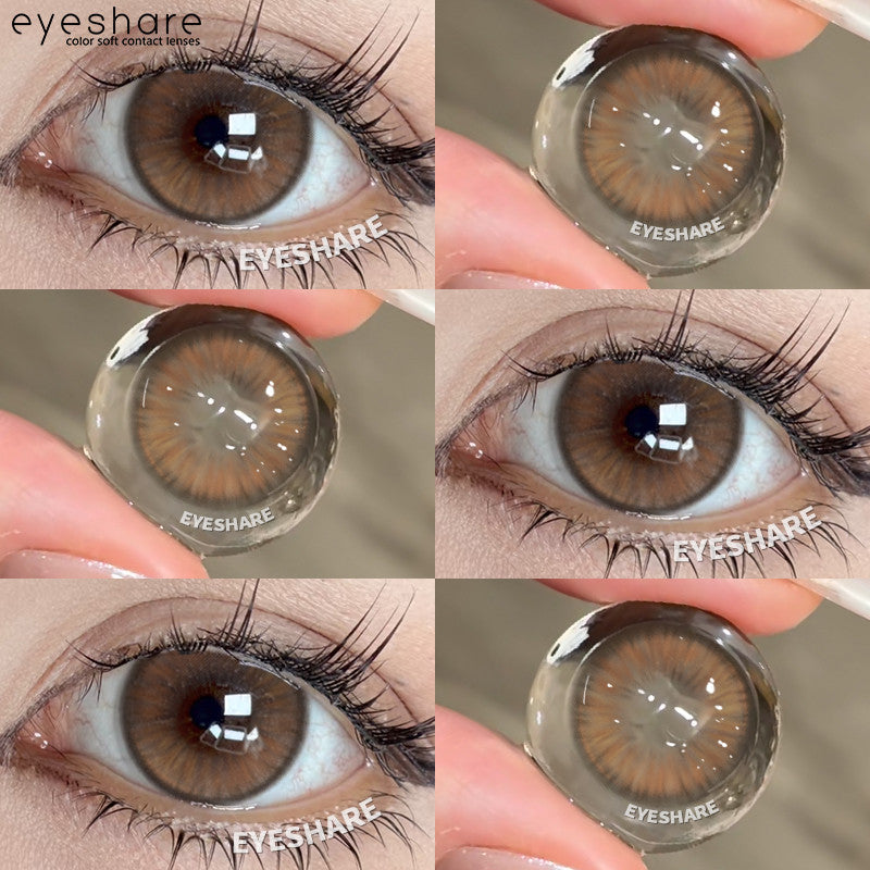 Eyeshare Softlens Big Eyes 14.5mm 1Pasang LOIRE BROWN Lensa Kontak Mata Orang Korea
