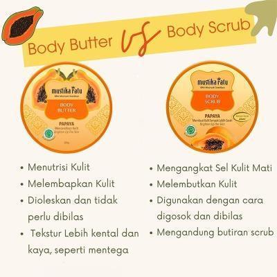 Mustika Ratu Papaya Body Butter – 200g | Deep Nourishing Moisturizer with Papaya Extract | Smooth, Hydrated, and Radiant