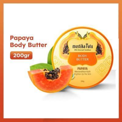 Mustika Ratu Papaya Body Butter – 200g | Deep Nourishing Moisturizer with Papaya Extract | Smooth, Hydrated, and Radiant