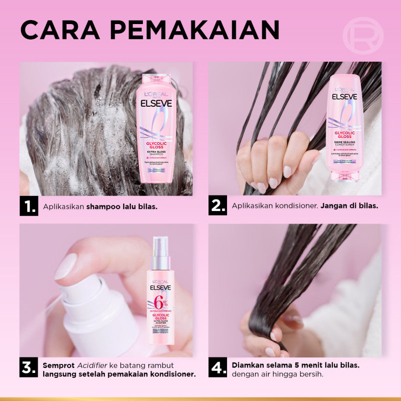 L'Oreal Paris Elseve Glycolic Gloss Shampoo 400mL