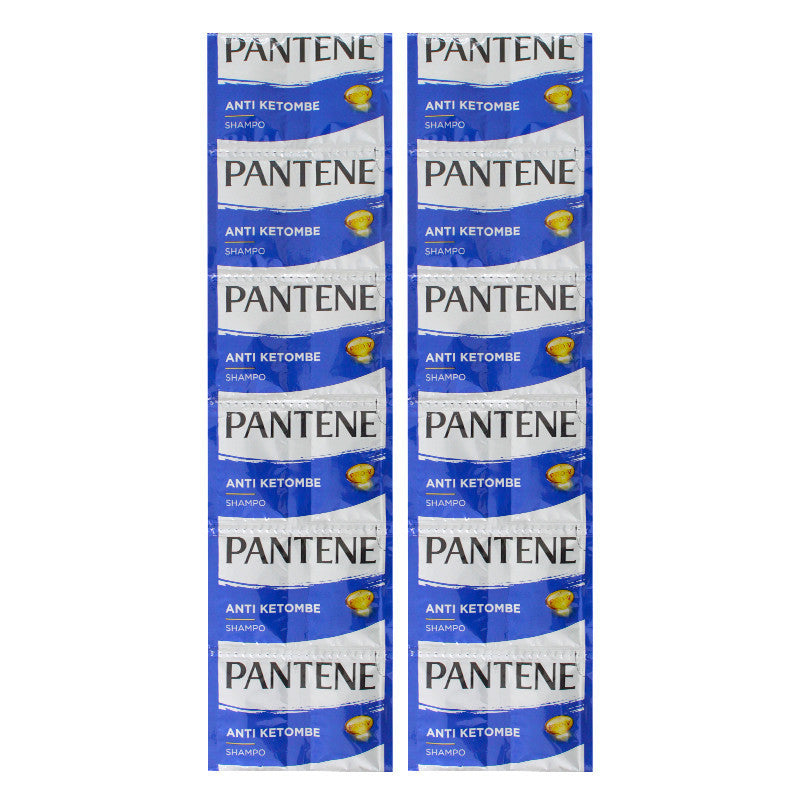 PANTENE Shampoo Sachet Renceng 12 Pcs 10ml | Pantene Anti Dandruff, Anti Lepek, Black, All Varian