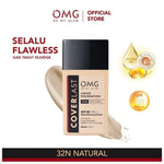 OMG Coverlast Liquid Foundation Oh My Glam Alas Bedak Cair 25ml Tahan Lama
