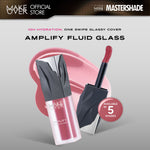 MAKE OVER Matte Amplify Bundle: NEW! Amplify Glass Fluid + Powerstay Sync Matte Cushion - Paket Lengkap Lip Gloss dan Cushion High Coverage Long Lasting
