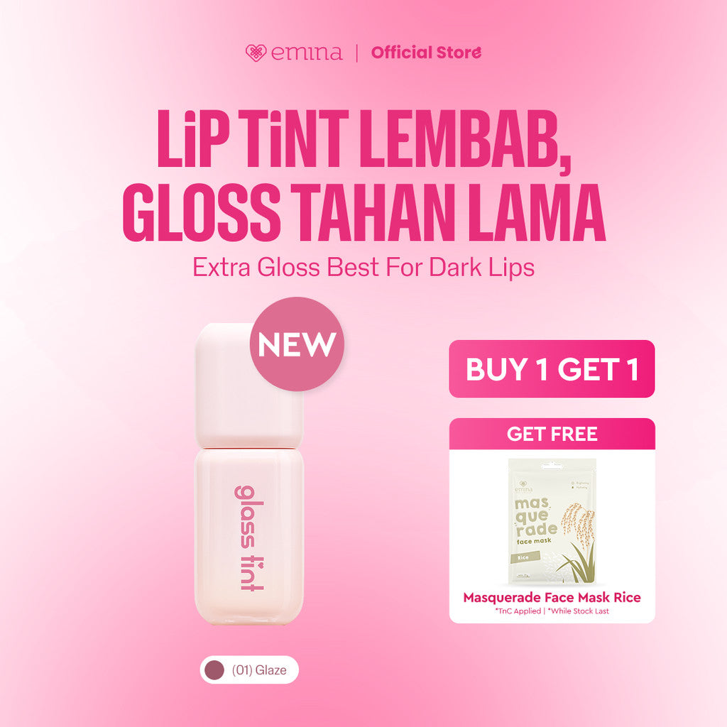 [BUY 1 GET 1] Emina Jelly Stain FREE Sheetmask - Lip Tint Korea Glossy Ombre Tahan 12 Jam Ringan Longlasting Transferproof SPF 25 Vitamin E Makeup Lip Stain Lembab Lipgloss Lip Matte Lipstick Lip Care Anak Sekolah