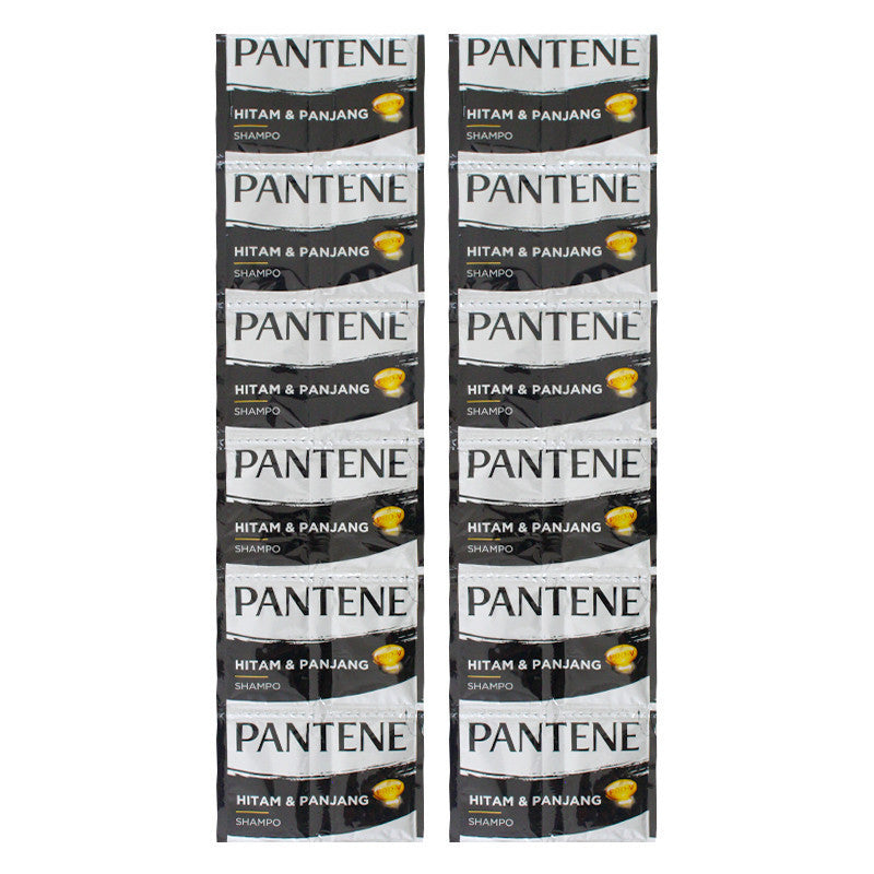 PANTENE Shampoo Sachet Renceng 12 Pcs 10ml | Pantene Anti Dandruff, Anti Lepek, Black, All Varian