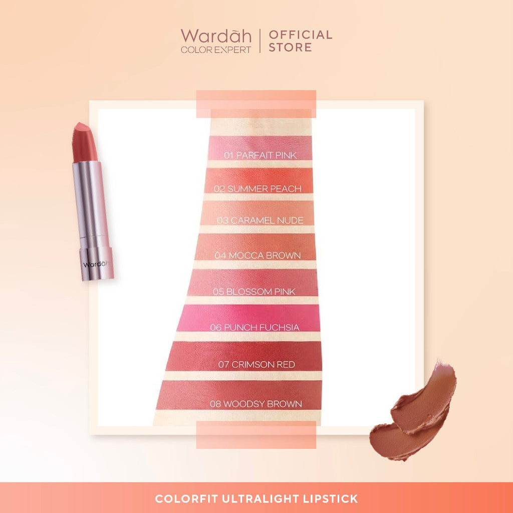 [LIPSTICK ALA KOREA] WARDAH Colorfit Ultralight Matte Lipstick - Korean Limited Edition Shade 09-13 - Lipstick Tahan Lama Hingga 8 Jam -Dilengkapi Vtamin E -Ringan dan Lembut di Bibir-Makeup-Lipstik Tahan Minyak 24 Jam-Lipstik Tasya-Lip Cream-Lip Matte