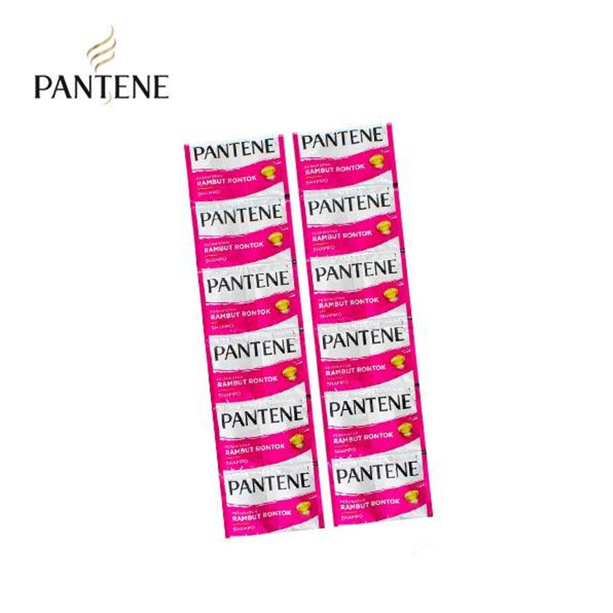 PANTENE Shampoo Sachet Renceng 12 Pcs 10ml | Pantene Anti Dandruff, Anti Lepek, Black, All Varian