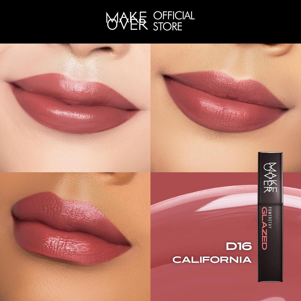 MAKE OVER Seserahan Bundle: Hydrastay Prismatic Glass Cushion + Silky Smooth Translucent Powder + Glazed Lock Lip Pigment FREE Eye Shadow Palette