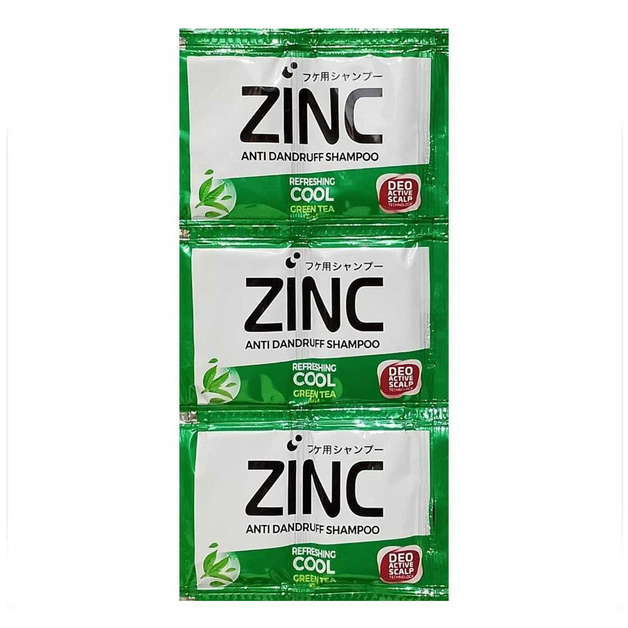 ZINC Shampoo Hijab Sachet 10ml Sachet Renceng 12 Pcs | Shampo Zinc Perawatan Rambut, Active Fresh
