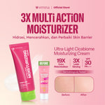 NEW! Emina Bright Stuff Ultra-Light Moisturizing Cream 20 ml - Pelembab Wajah Mencerahkan, Mengandung SPF 30 PA+++, Melindungi dari Sinar UV, Melembapkan, Cepat Meresap, Cerah Instan, Menyamarkan Noda Hitam, Cocok untuk Semua Jenis Kulit
