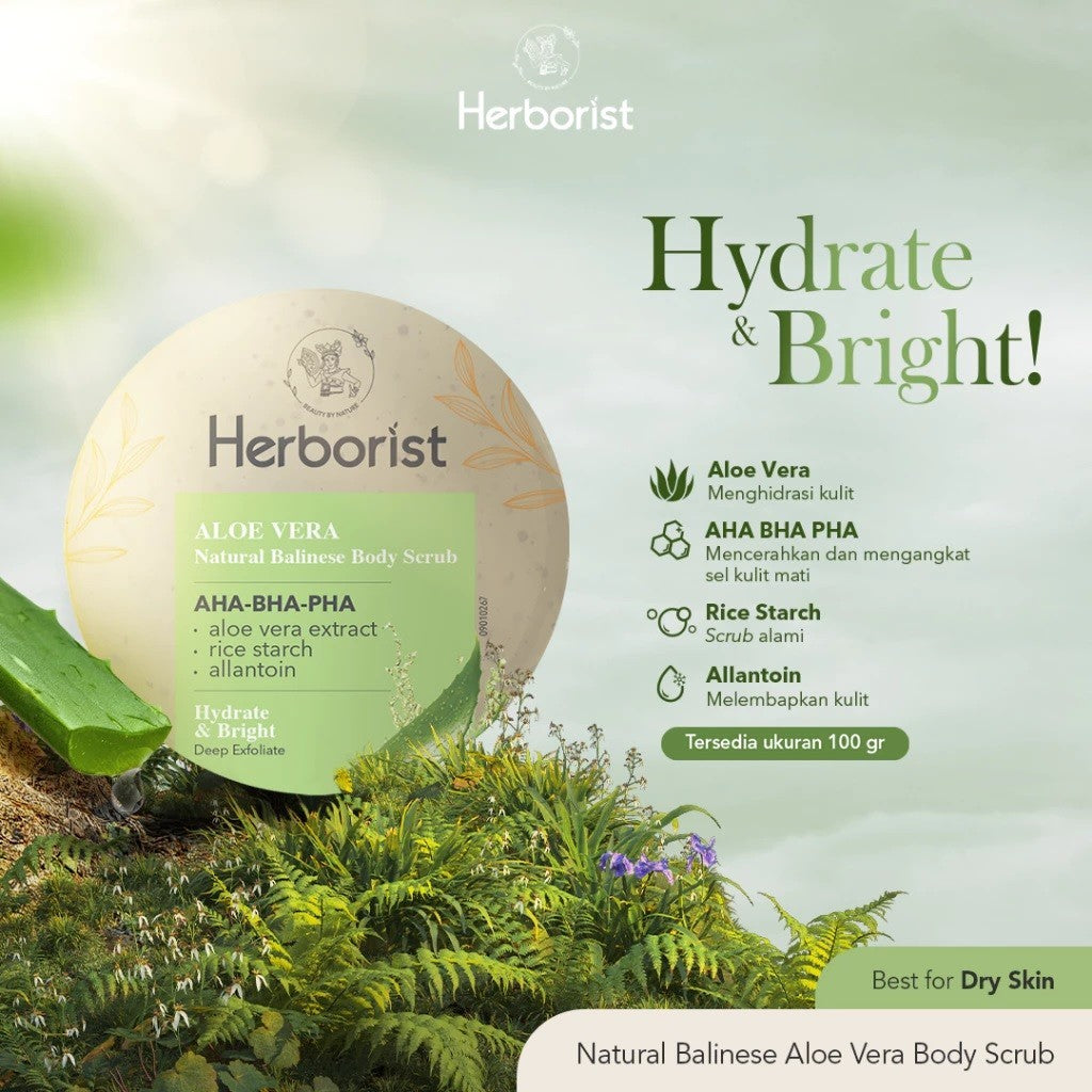 HERBORIST Natural Balinese Body Scrub 100gr / 200gr - Lulur Badan dengan AHA-BHA-PHA