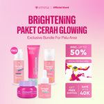 [SPECIAL NEW WAREHOUSE] Emina 4pcs Bundle 4in1 Paket skincare Moisturizer Serum Face Wash - GLOWING KIT ACNE KIT Dark Spot Bright Barrier Set