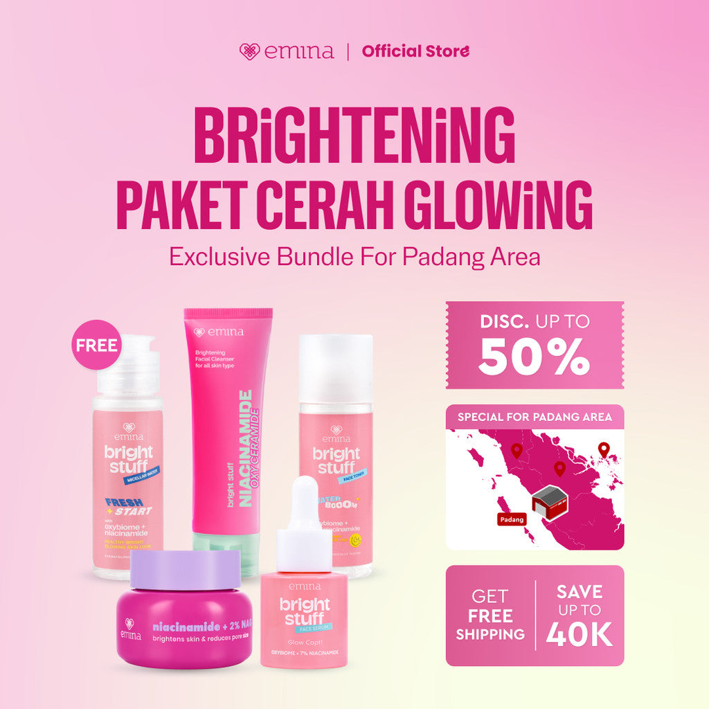 [SPECIAL NEW WAREHOUSE] Emina 4pcs Bundle 4in1 Paket skincare Moisturizer Serum Face Wash - GLOWING KIT ACNE KIT Dark Spot Bright Barrier Set