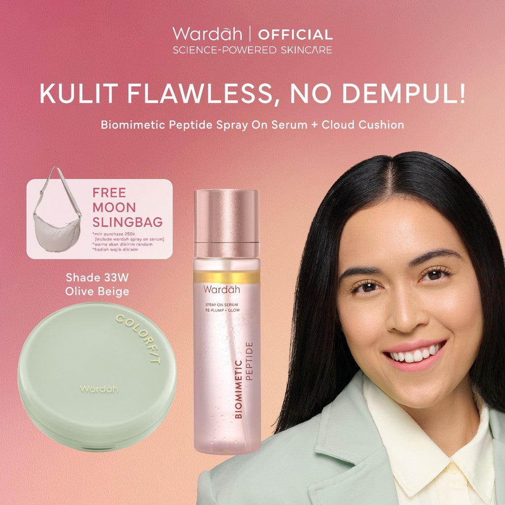 [NEW LAUNCHING!] Wardah Spray On Serum 105 ml - Instant Glowing First Serum Spray - Kulit lebih glowing dan kenyal, Spray Serum, Setting Spray, Radiance Booster, Multifungsi Skincare pendukung Makeup - Skincare