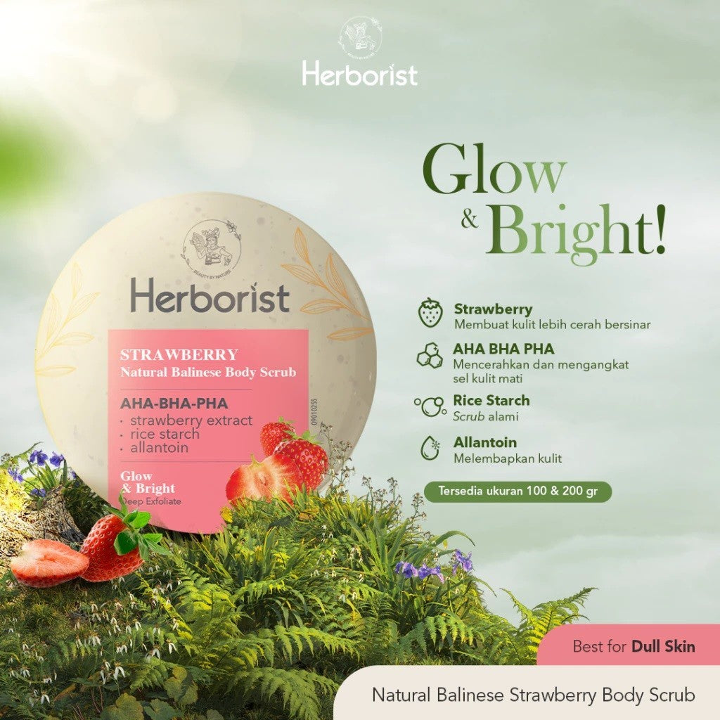 HERBORIST Natural Balinese Body Scrub 100gr / 200gr - Lulur Badan dengan AHA-BHA-PHA