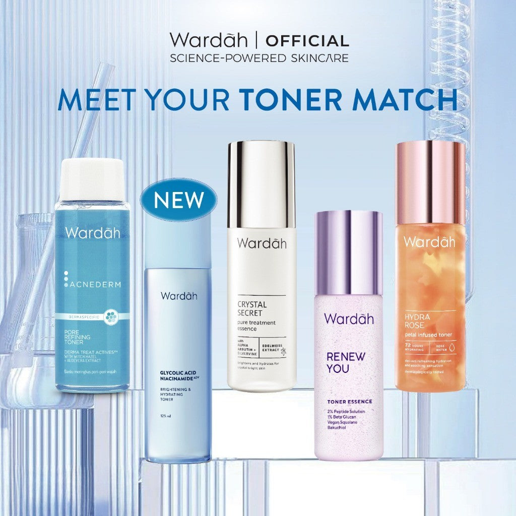 Wardah Glycolic Acid Niacinamide ADV Brightening Hydrating Toner 125 ml-Skincare