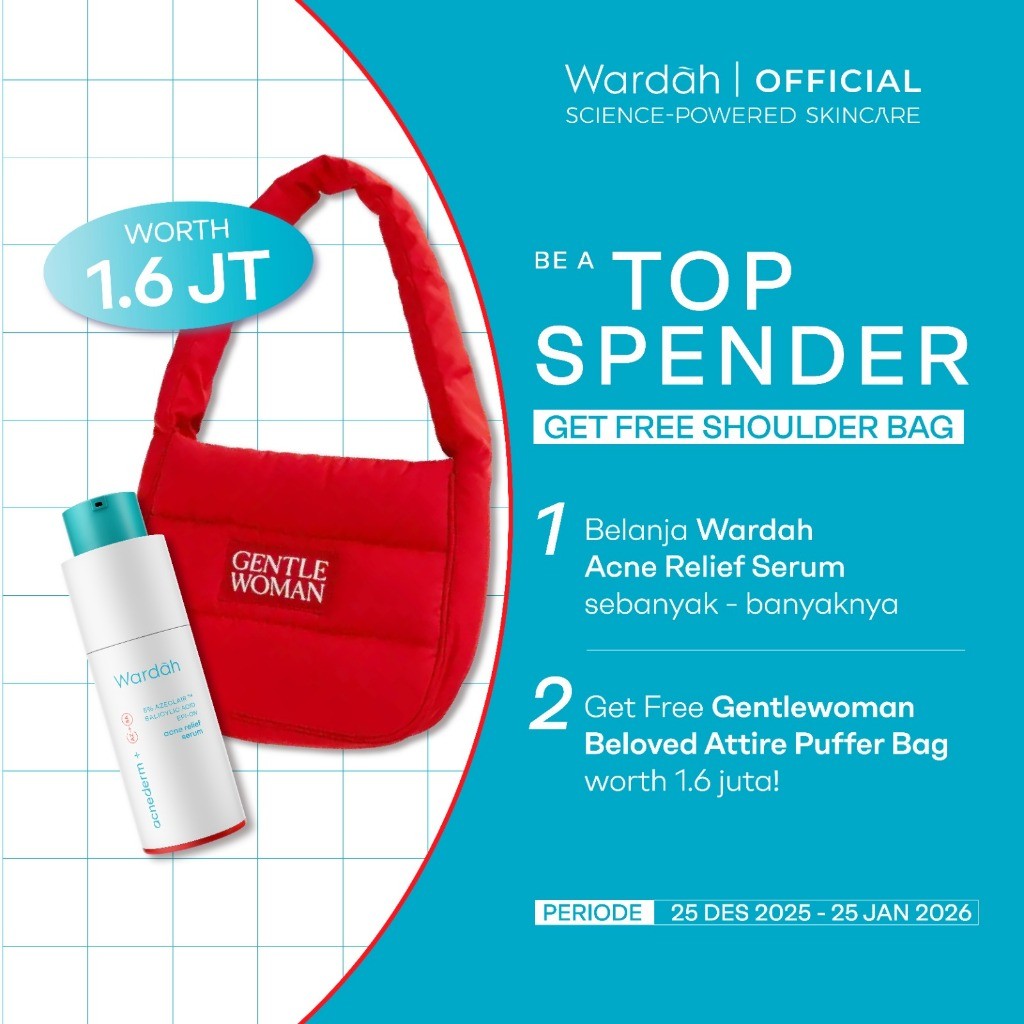 WARDAH Acne Serum Acnederm Relief Serum 20ml - melawan jerawat, cocok untuk Kulit Berjerawat, Komedo, menjaga skin barrier, sensitive - Skincare