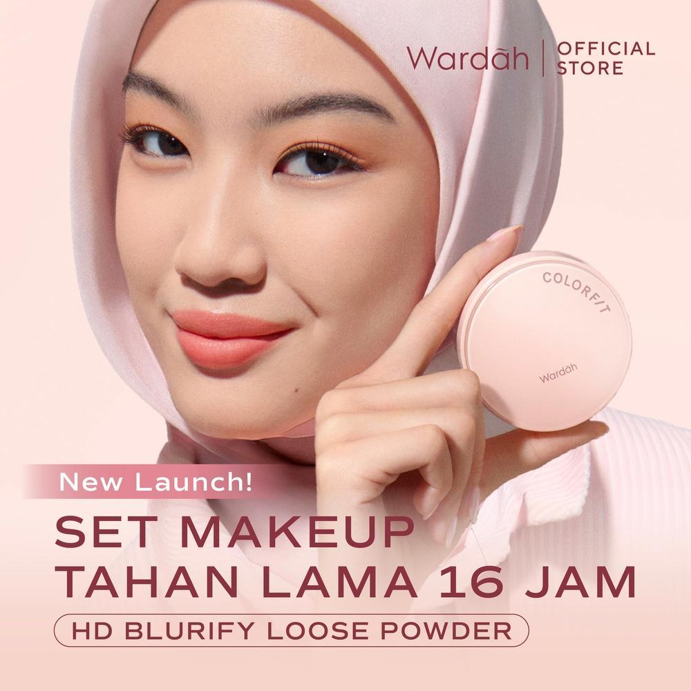 WARDAH Colorfit HD Blurify Loose Powder 43W Golden Sand - Bedak Tabur Tahan Lama, Halal, Non Acnegenic, Non Comedogenic, Dermatologically Tested, All Skin, Bedak Sashfir -Makeup