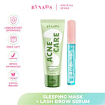 [BOMBPOSH x ACNE CARE] Bynads Bombposh Lash and Brow Serum x Acne Care Sleeping Mask with Salicyloyl Decapeptide-10 3in1 SleepingMask Twin Pack by Bynads