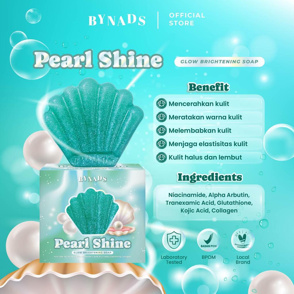 [BRIGHT GLOW x PEARL SHINE] Bynads Pearl Shine Glow Brightening Soap x Bright Glow Sleeping Mask with 4% Niacinamide 3in1 SleepingMask Glow Brightening Soap With 8% Niacinamide Twin Pack by Bynads