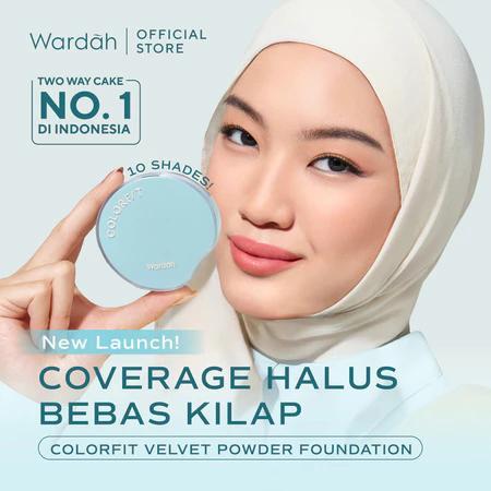 NEW!! Wardah Colorfit Velvet Powder Foundation 11g - Two Way Cake 32N Neutral Beige